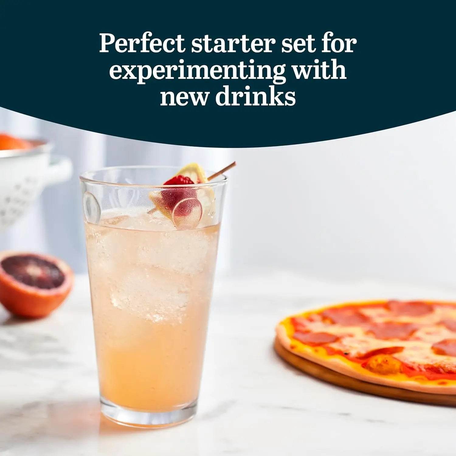 Reno Patterned Tumbler Glasses, 16-ounce, Set of 8 - Loft&Timber