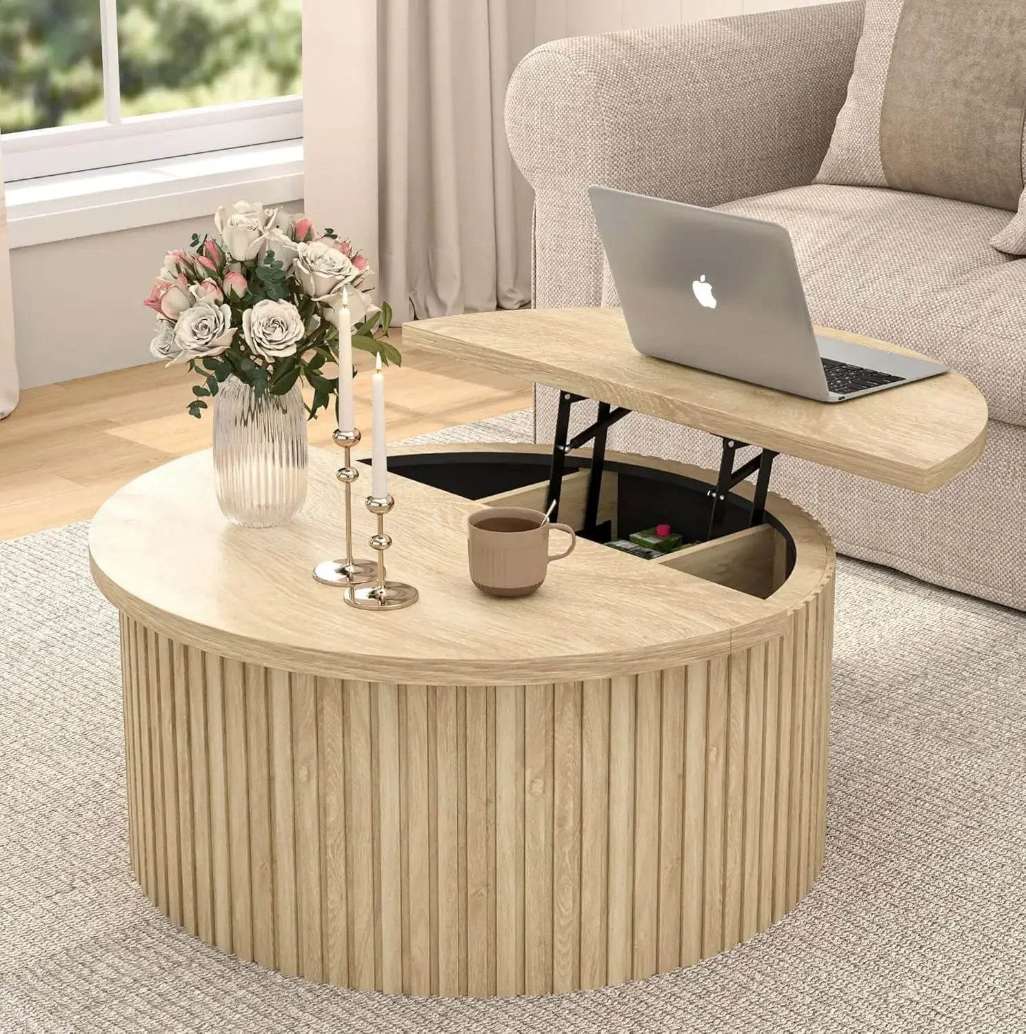 Lift Top Coffee Table with Storage 34.6'' - Loft&Timber