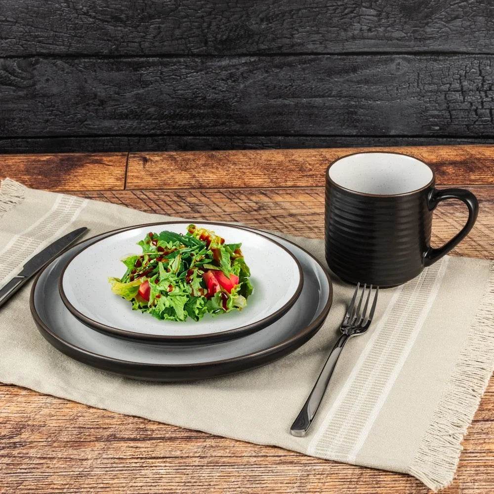 Ceramic Salad Plate Rustic Round Dinnerware