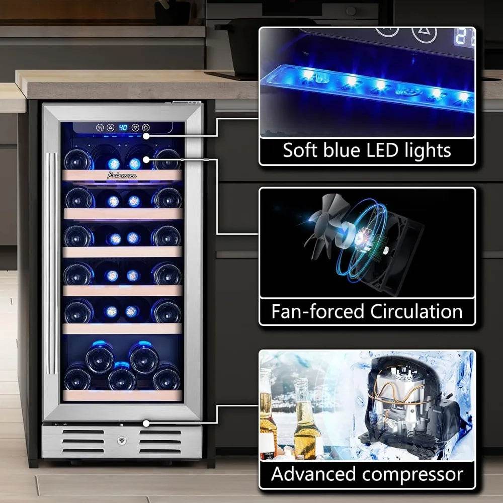 15 Inch Wine Cooler Refrigerator - 30 Bottle - Loft&Timber