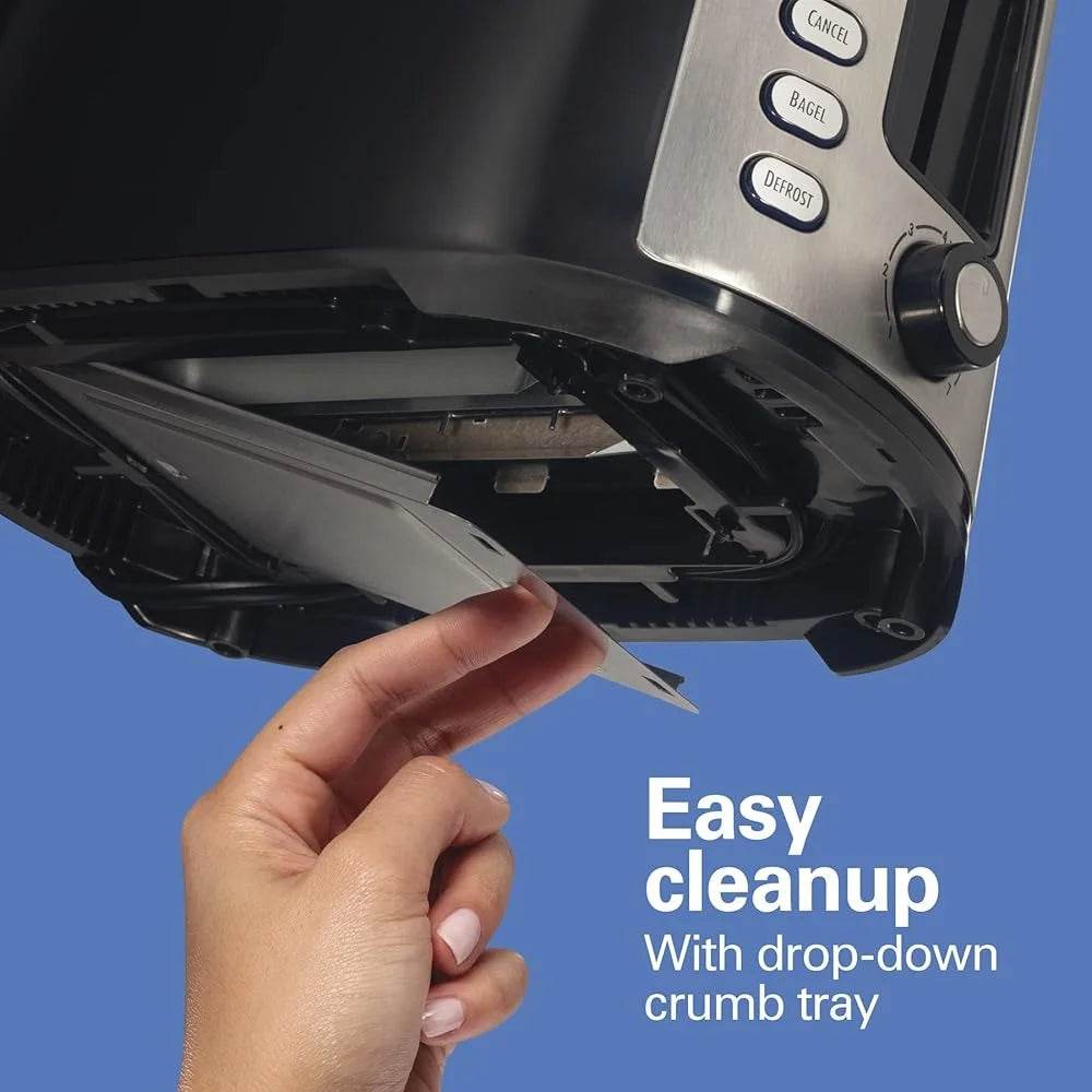 Extra Wide Slot Toaster 2 Slice with Bagel Defrost Settings