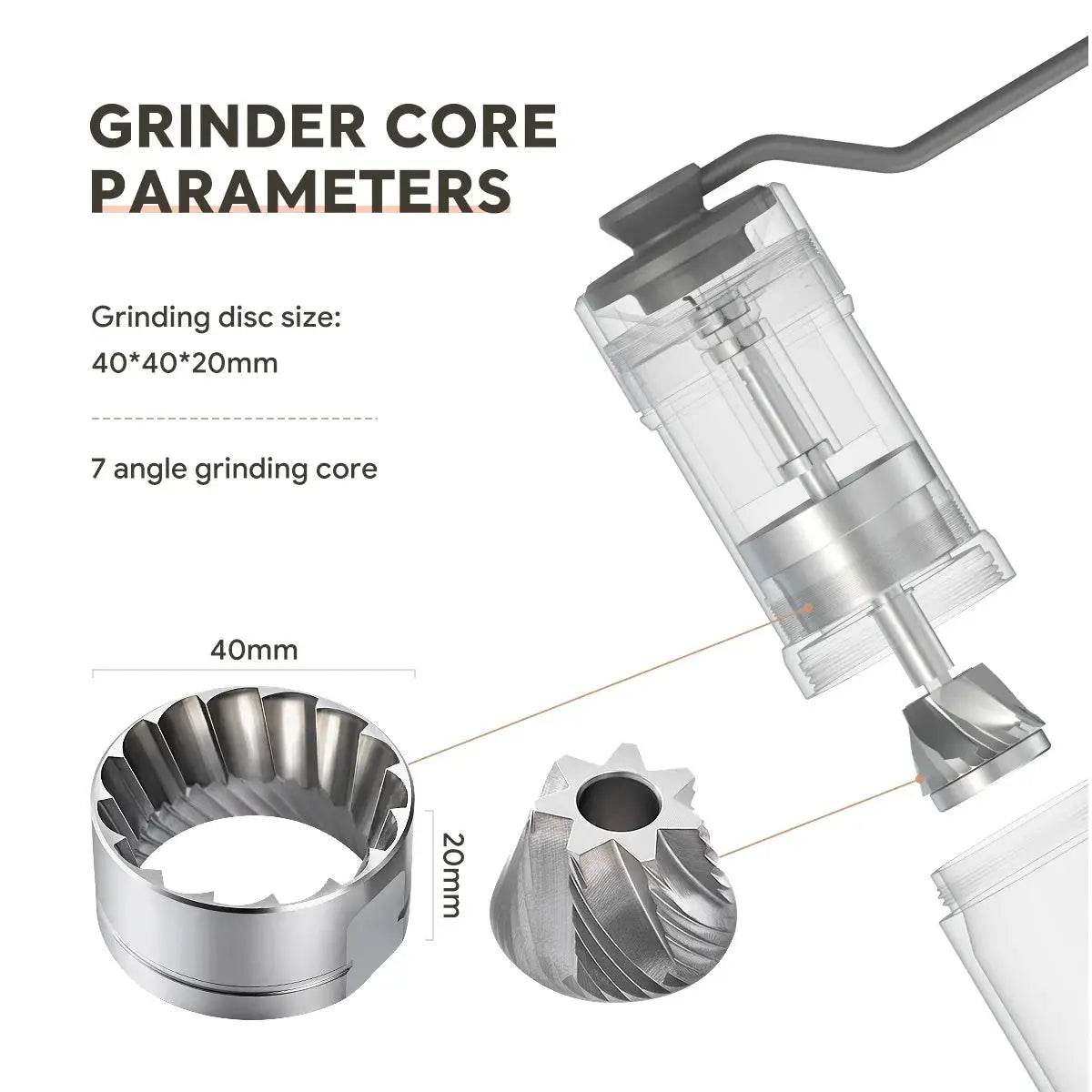 iCafilas Upgrade Manual Coffee Grinder Professional - Loft&Timber