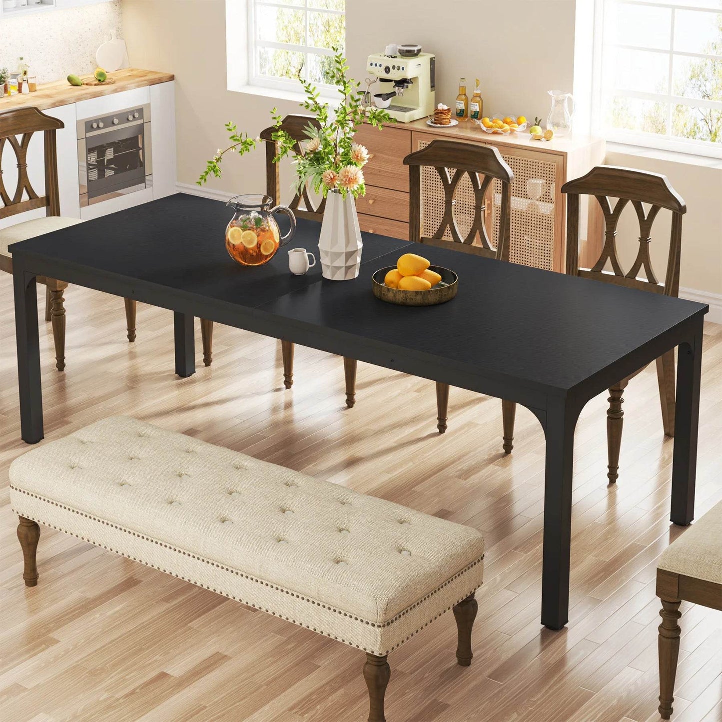 Tribesigns Dining Table for 6-8 People, 200cm - Loft&Timber