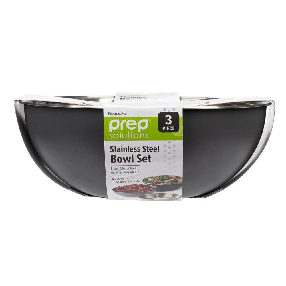 3 Piece Stainless Steel Mixing Bowl Set - Loft&Timber