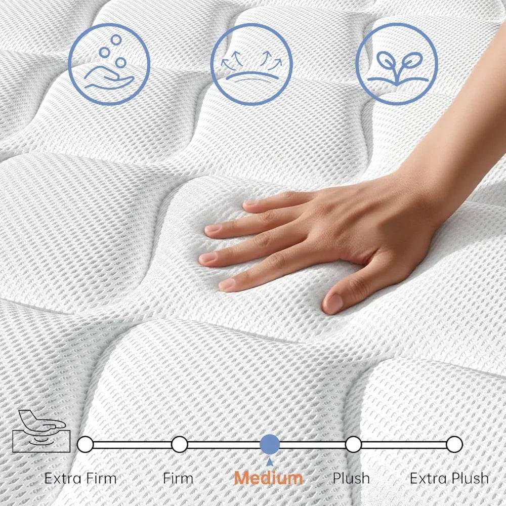 Queen Mattress, 12 Inch Hybrid Mattress in a Box, Colchones - Loft&Timber