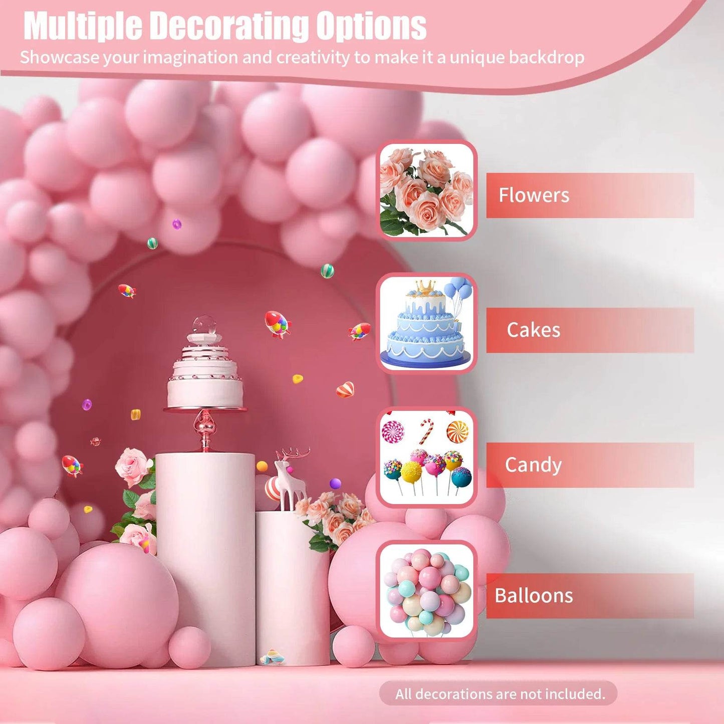 Set of 3 White Flower and Cake Vases - Loft&Timber