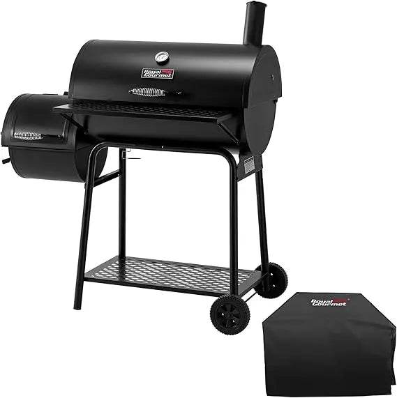 Royal Gourmet CC1830FC Charcoal Offset Smoker with Grill and Cover, Black - Loft&Timber
