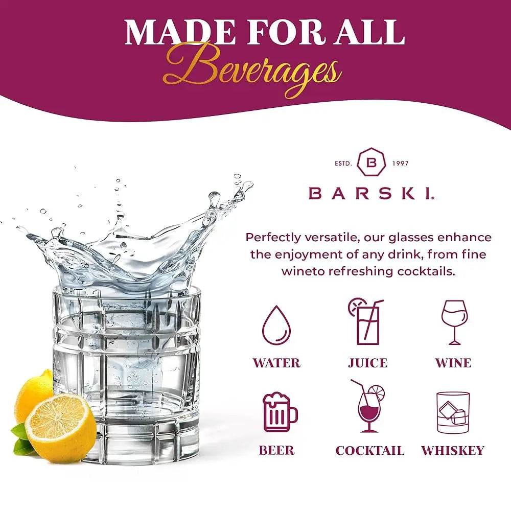 Whiskey Glasses - Double Old Fashioned Rocks Glass - Set Of 4 Lowball - Loft&Timber