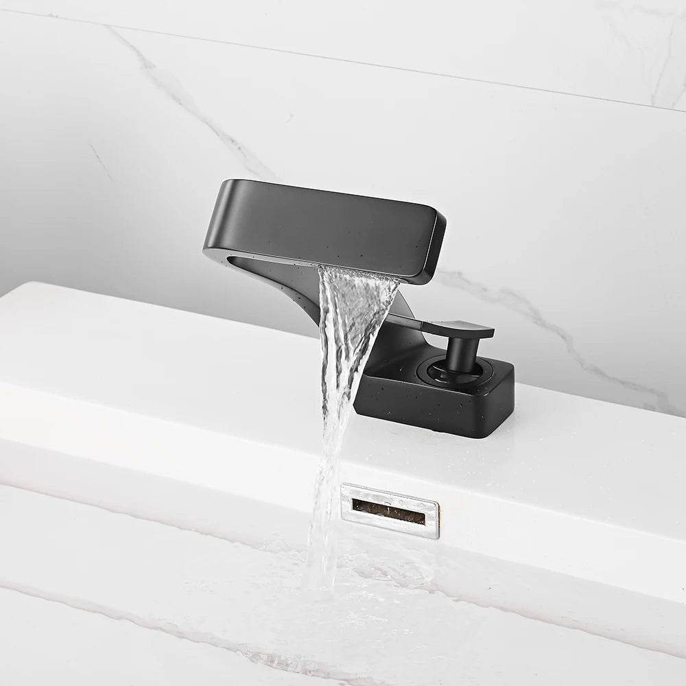 BAKALA Bathroom Deck Mounted Basin Faucet Black - Loft&Timber