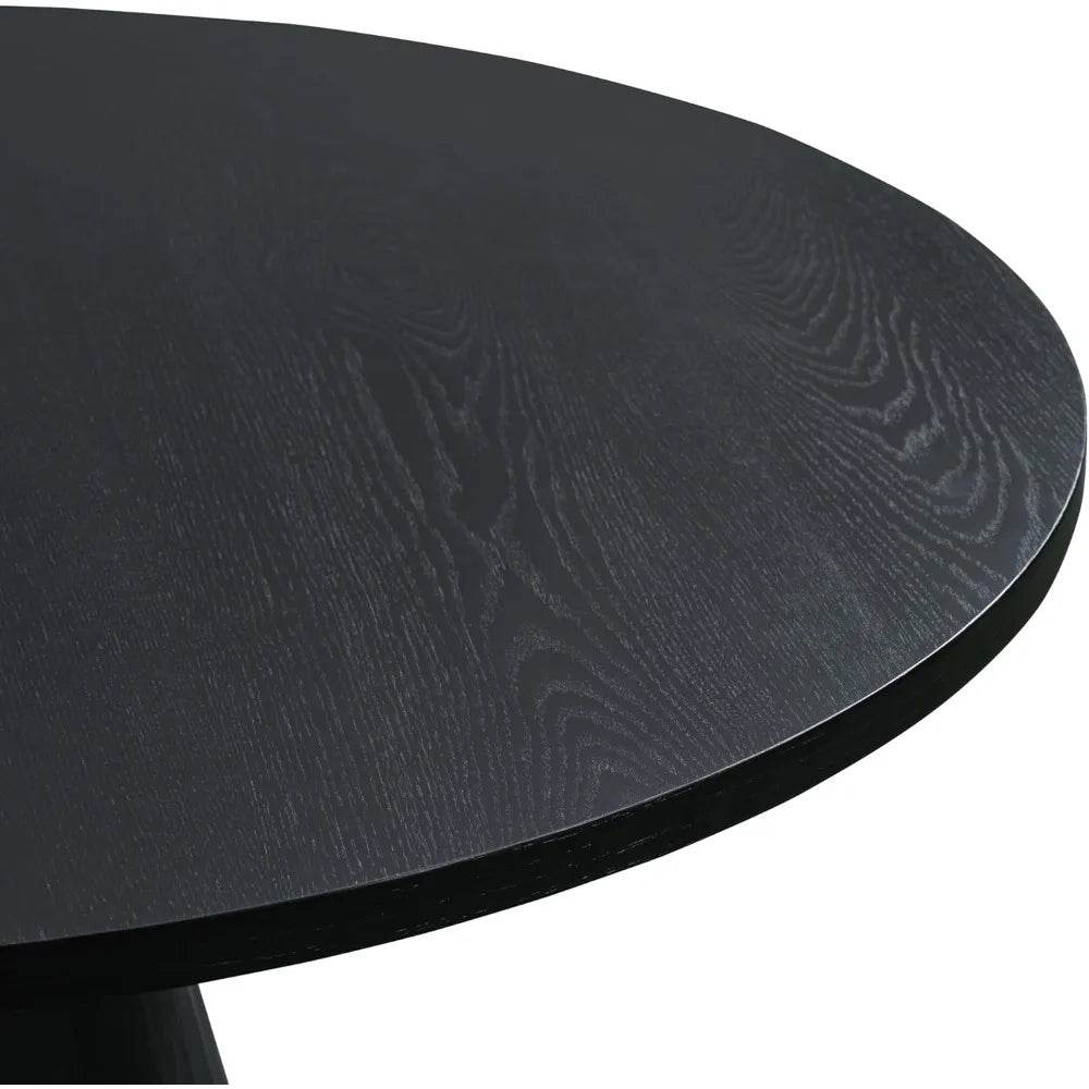 Round Dining Table, Retro Style Wooden Round Dining Table - Loft&Timber