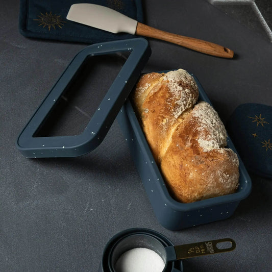 9 Inches Silicone Loaf Baking Dish & Lid Set - Atlantic Blue - Loft&Timber