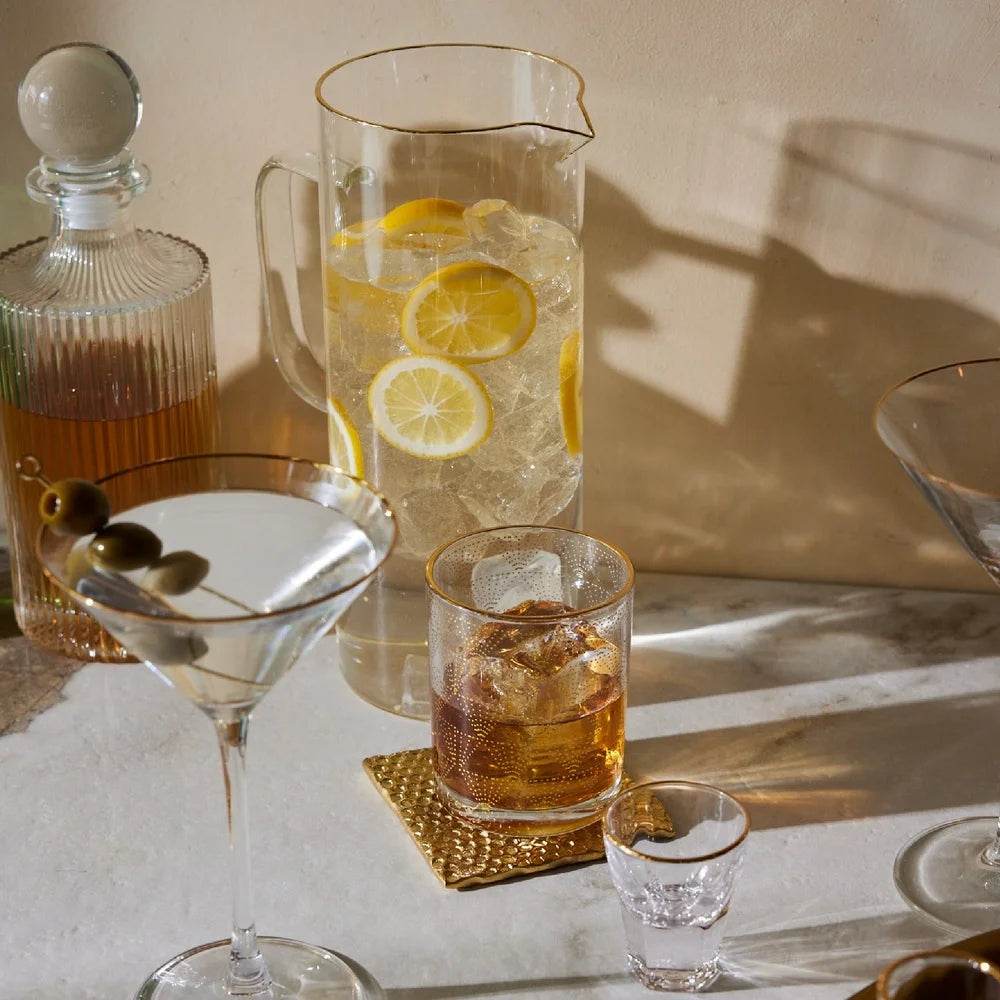 5 Piece Whiskey Decanter Set with 4 Glasses - Loft&Timber