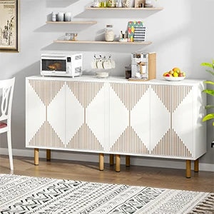 59" Tribesigns Modern Natural Storage Cabinet; Freestanding Floor Cabinet - Loft&Timber
