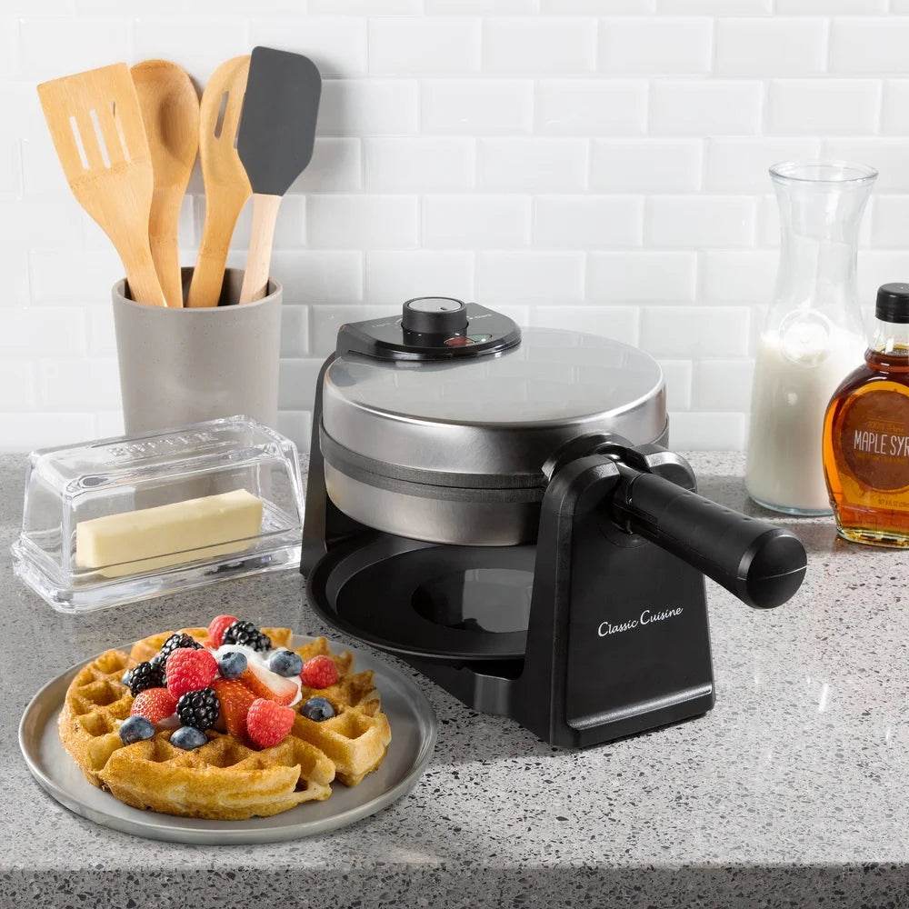 Nonstick Flip Waffle Iron 180-Degree Rotation - Loft&Timber