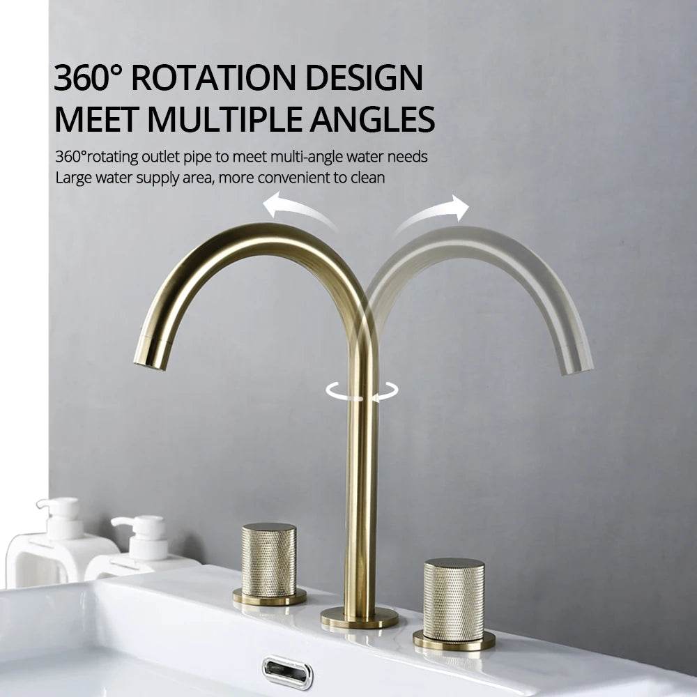 Brushed Gold Basin Faucet - Loft&Timber