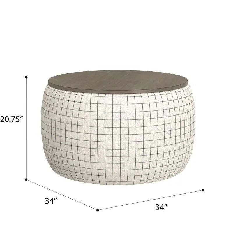 White Storage Ottoman - Loft&Timber