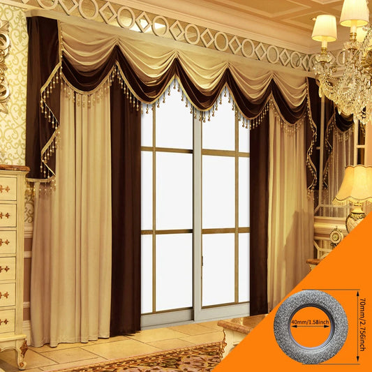 2pcs curtain light luxury European floor curtain, no valance