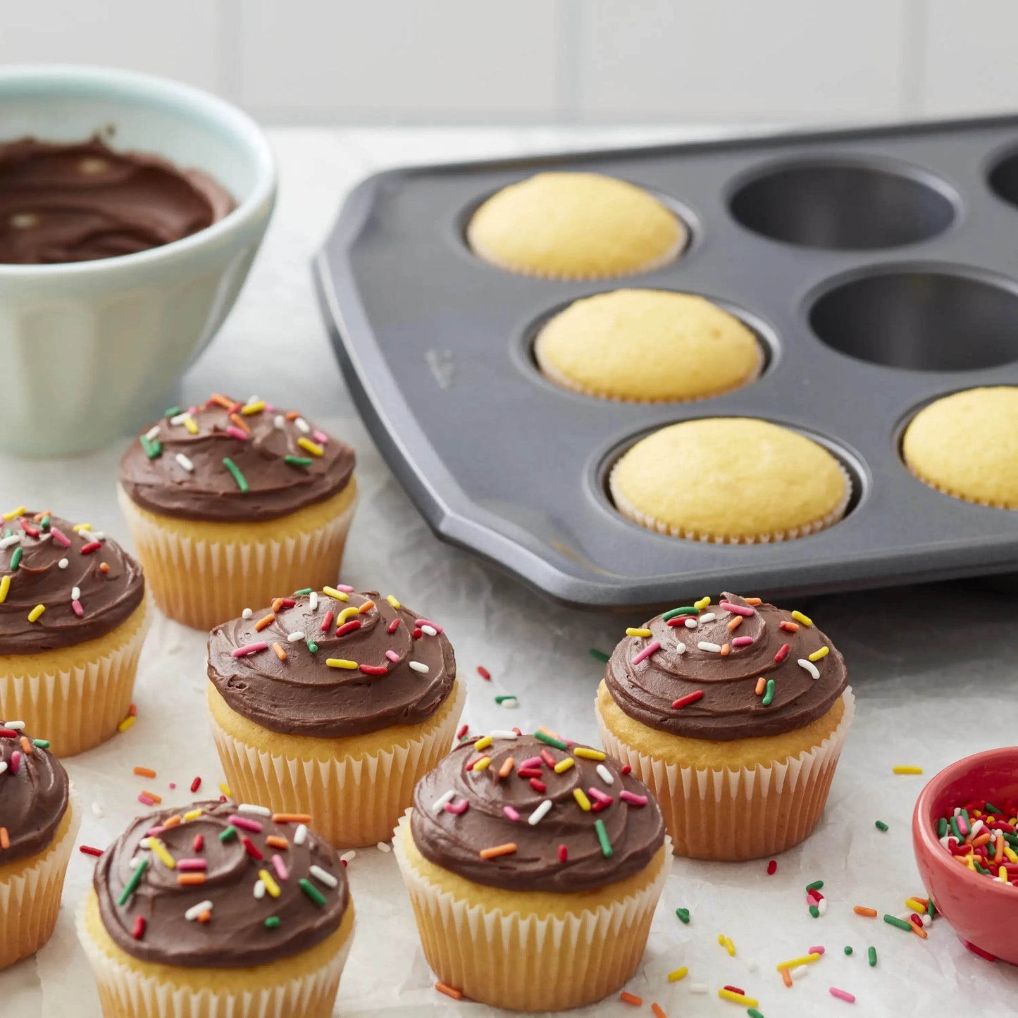 Bake It Better Non-Stick Muffin Pan, Steel, 12-Cup Cupcake Pan - Loft&Timber