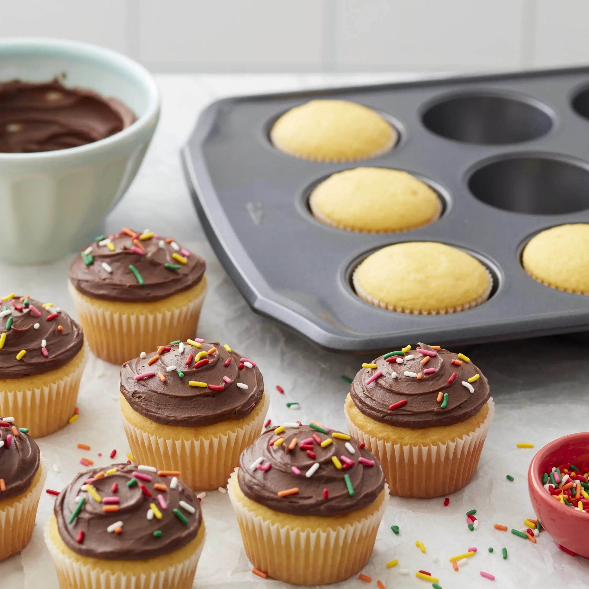 Bake It Better Non-Stick Muffin Pan, Steel, 12-Cup Cupcake Pan - Loft&Timber