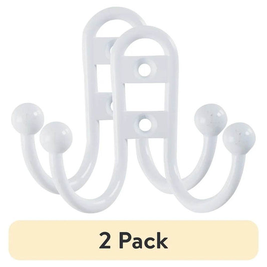 2 Pack Heavy Duty Double Hook Metal - Loft&Timber