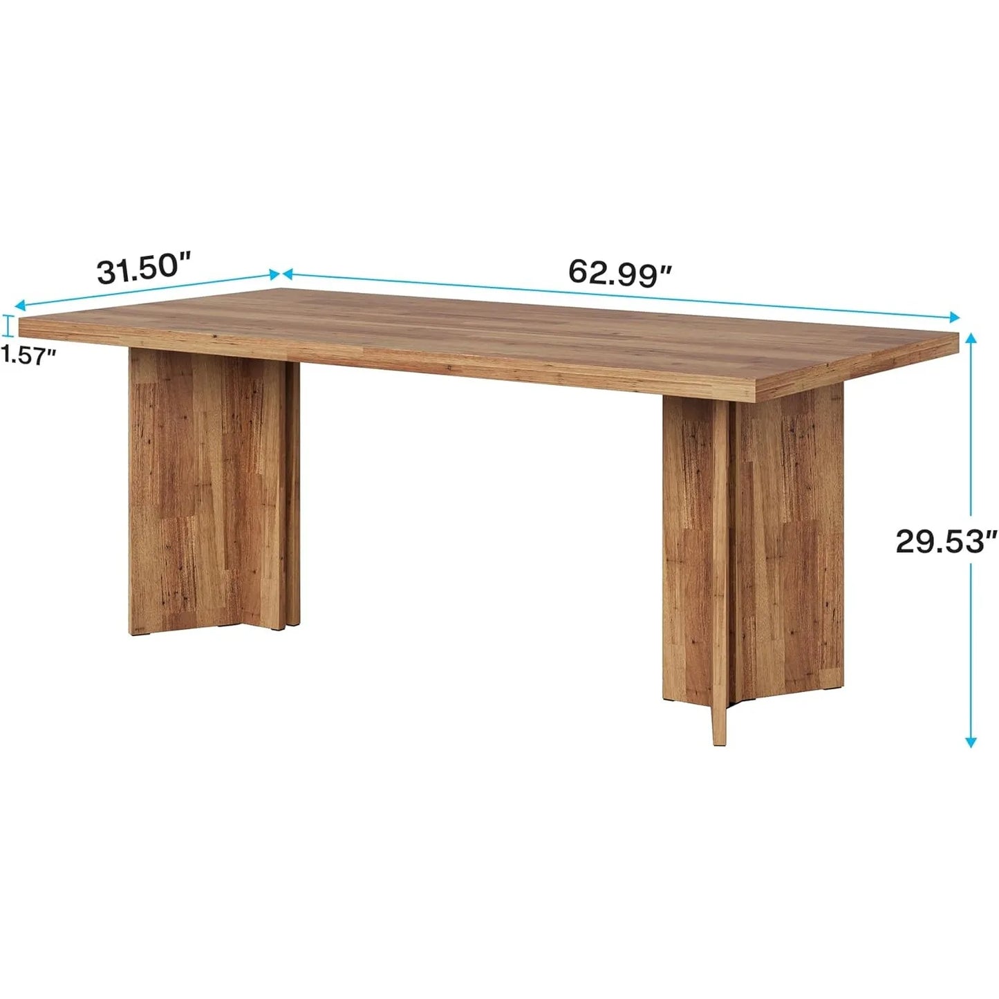 63" Dining Table for 4-6 - Loft&Timber