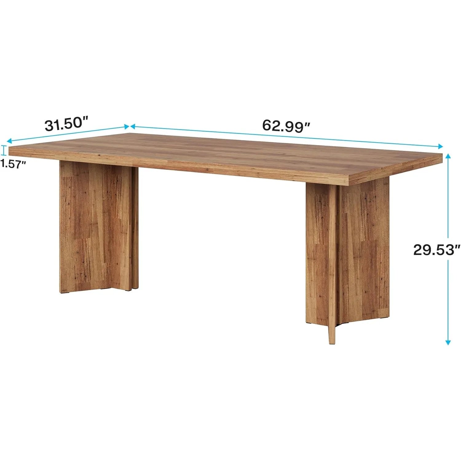 63" Dining Table for 4-6 - Loft&Timber