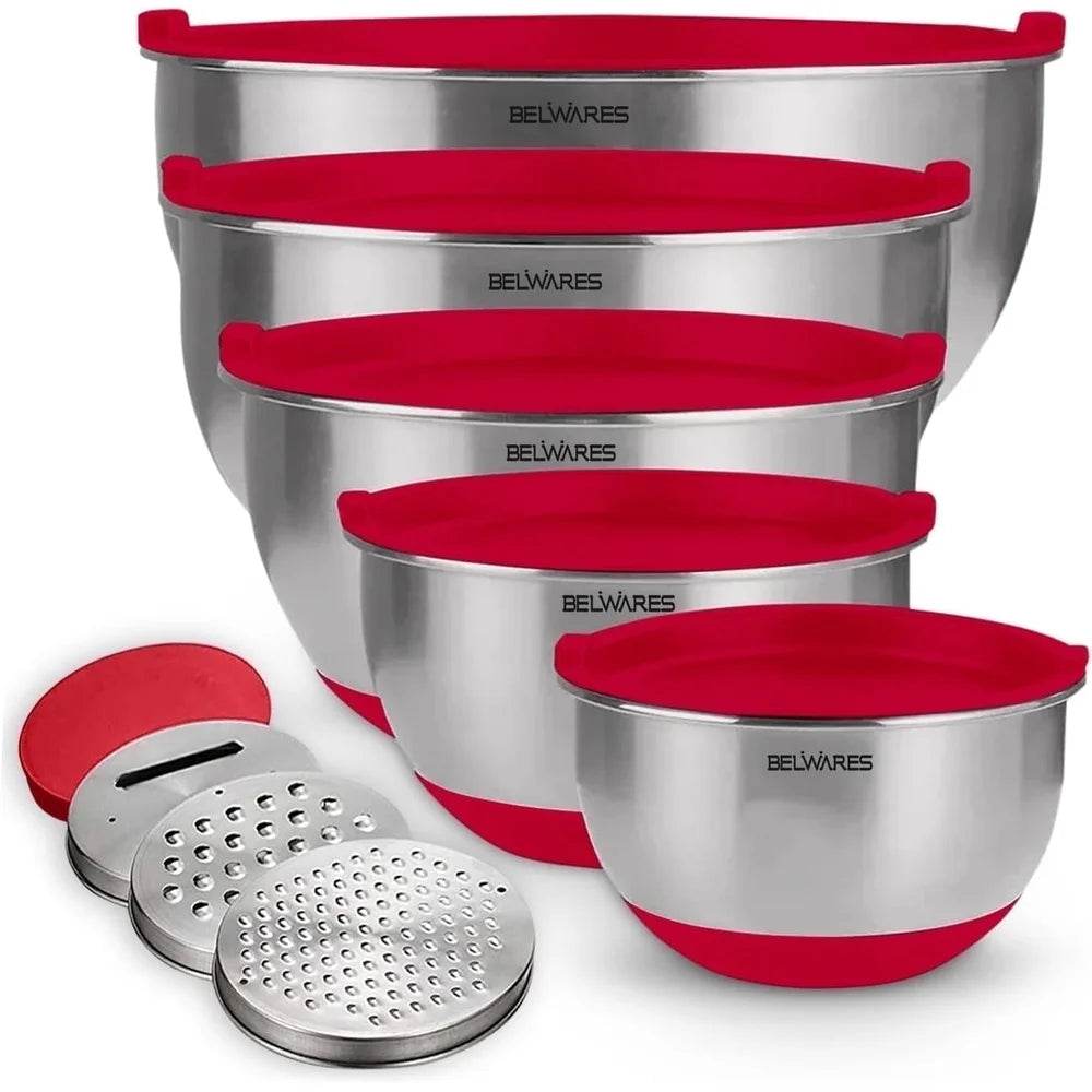 5-Piece Stainless Steel Mixing Bowls Set - Loft&Timber