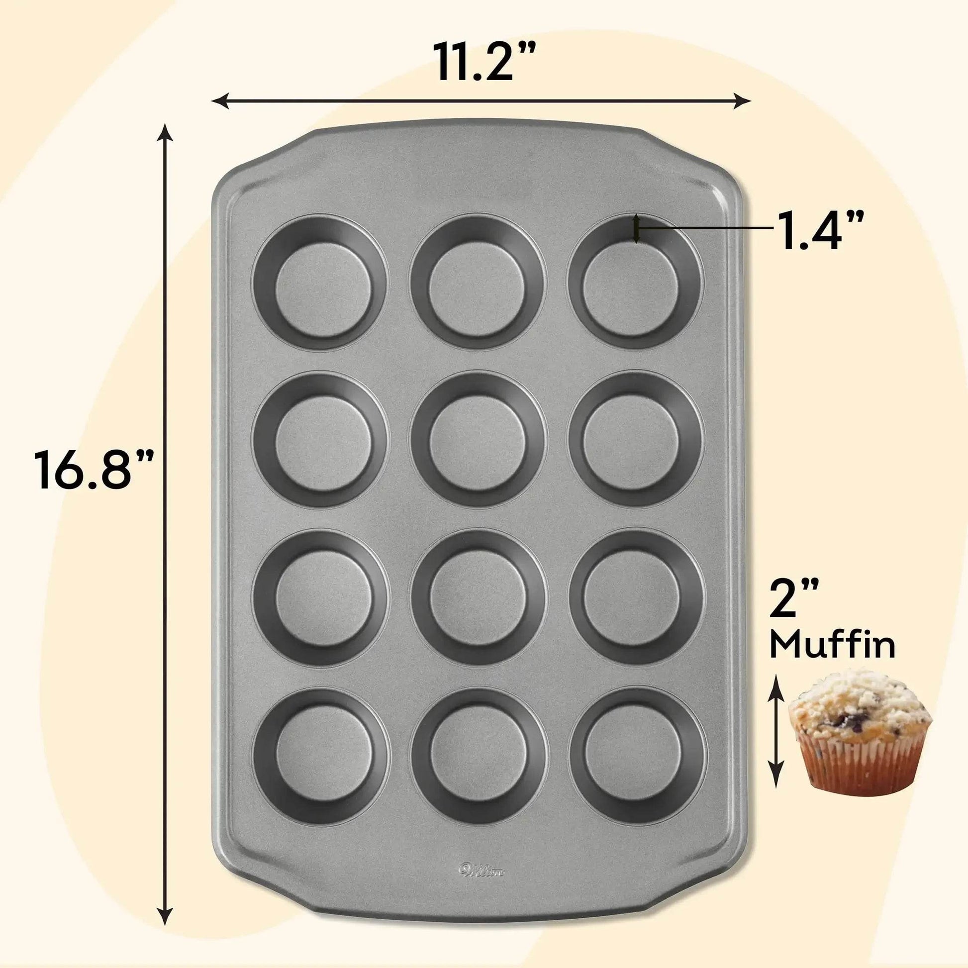 Bake It Better Non-Stick Muffin Pan, Steel, 12-Cup Cupcake Pan - Loft&Timber