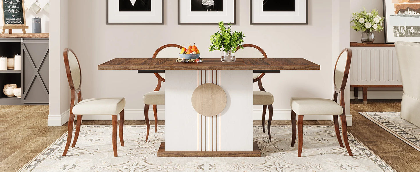 Tribesigns 55" Rectangular Dining Table for 4 to 6 - Loft&Timber