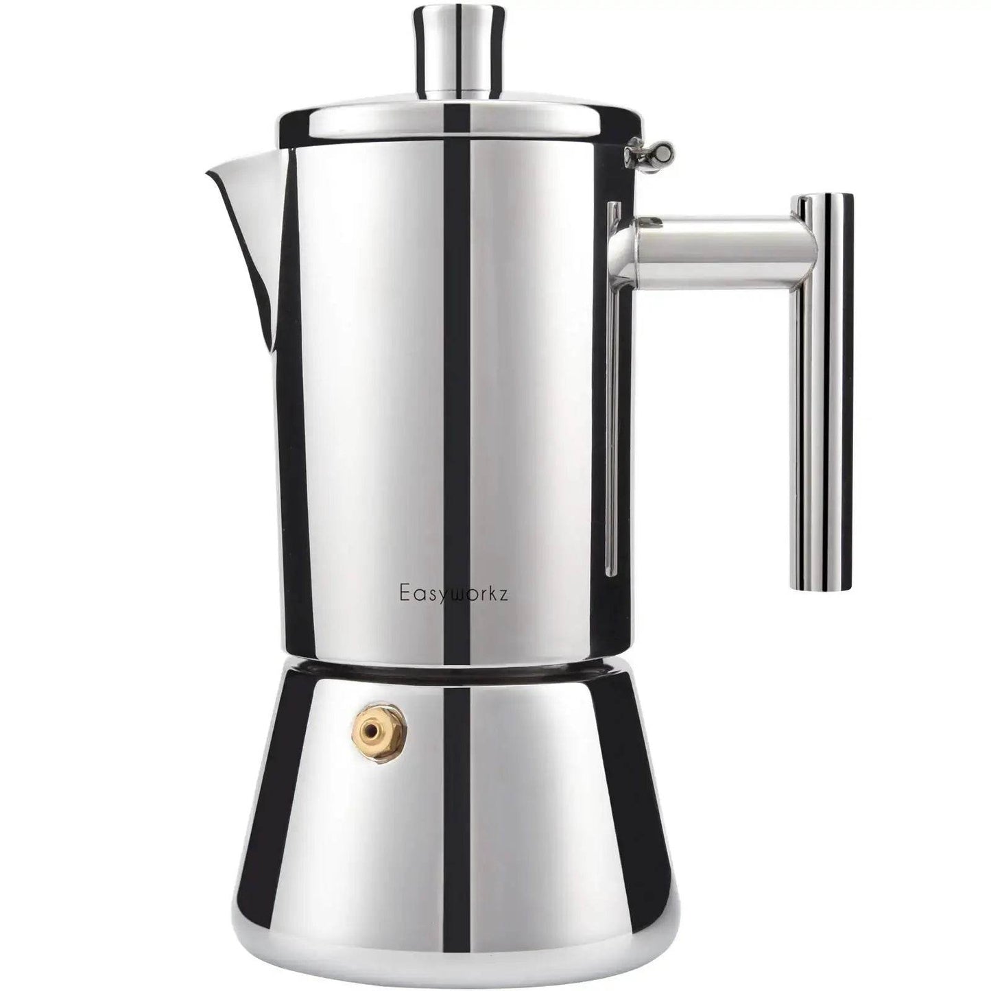 Stovetop Espresso Maker Stainless Steel Italian Coffee Machine Maker 4Cup 6.8 oz Induction Moka Pot - Loft&Timber