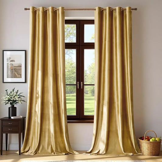 Gold Curtains 84 inch Length