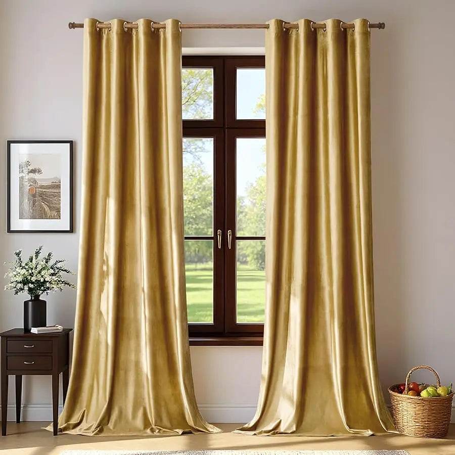 Gold Curtains 84 inch Length - Loft&Timber