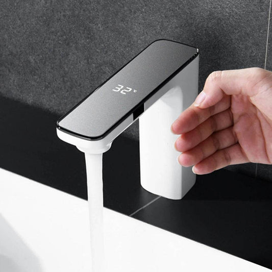 White Smart Daul Sensor Bathroom Basin Faucet - Loft&Timber