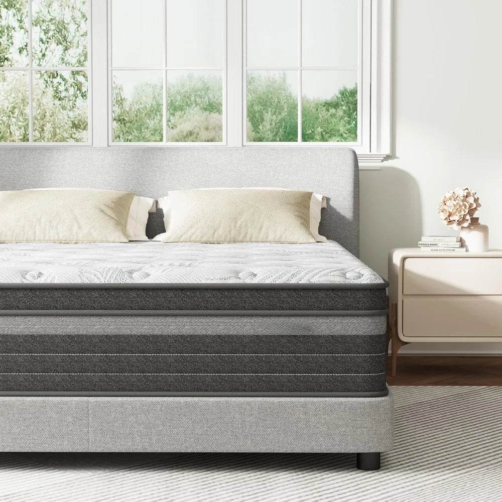 12 inch Mattress in a Box| Hybrid Design with CertiPUR-US Foam - Loft&Timber