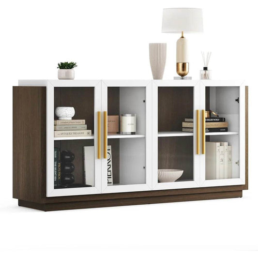 Sideboard Cabinet, Modern Wood & Glass - Loft&Timber