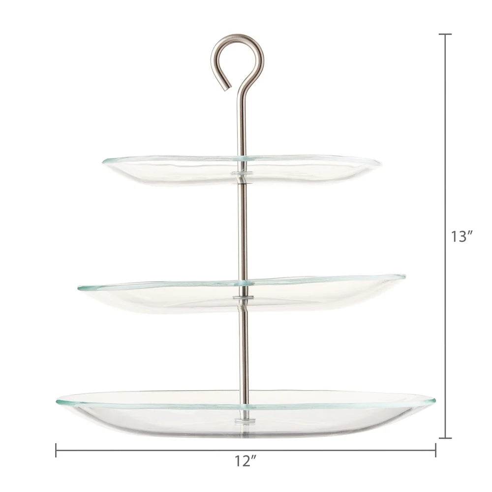 3-Tier Glass Dessert Stand - Loft&Timber