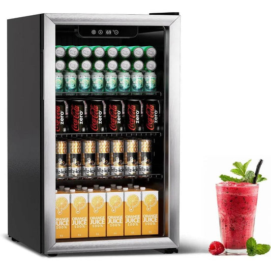 Compact Beverage Refrigerator, 110 Can/3.1 Cubic Feet Fridge