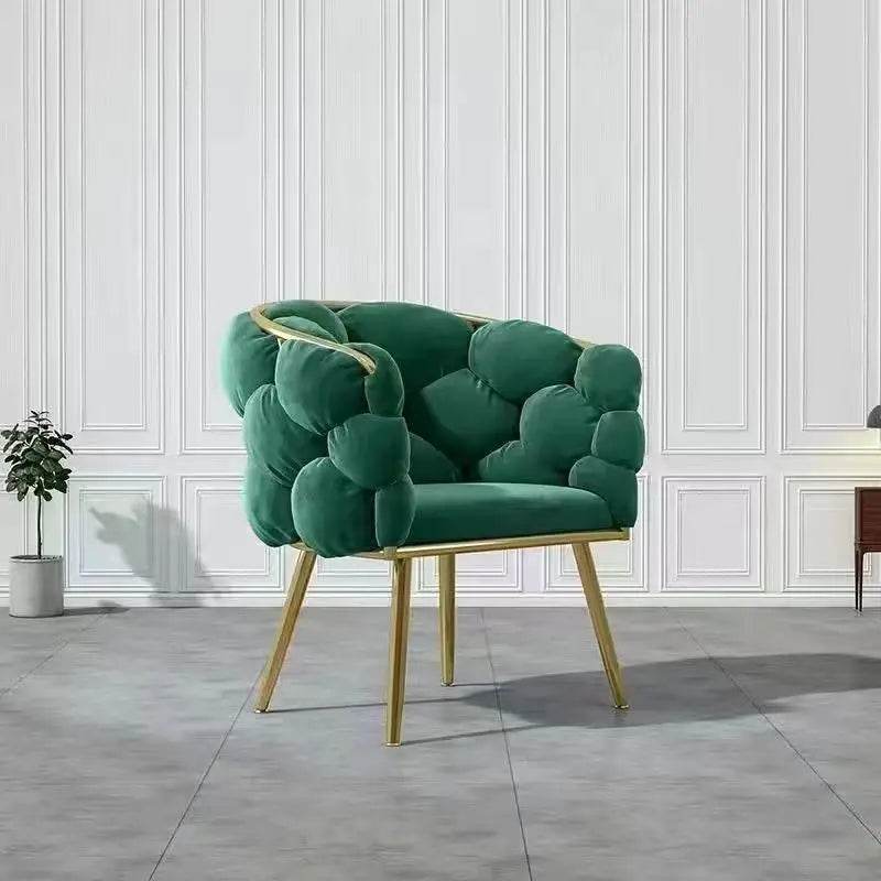 Formwell Leisure Single Sofa Chair Velvet with Gold Legs - Loft&Timber