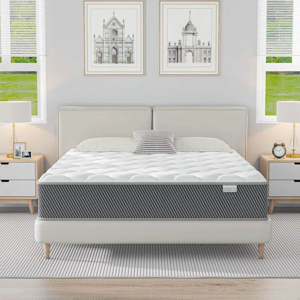 Queen Mattress, 12 Inch Hybrid Mattress in a Box, Colchones - Loft&Timber