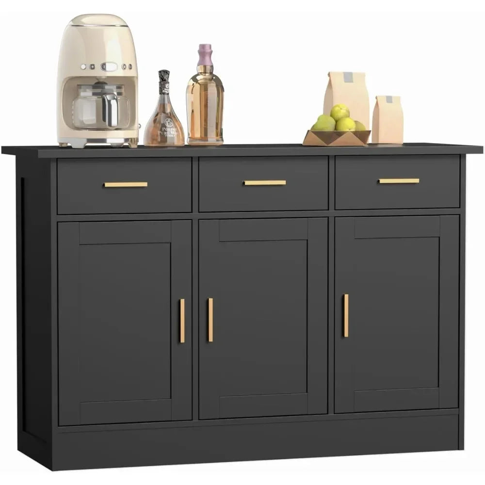 47" Buffet Cabinet; Black - Loft&Timber