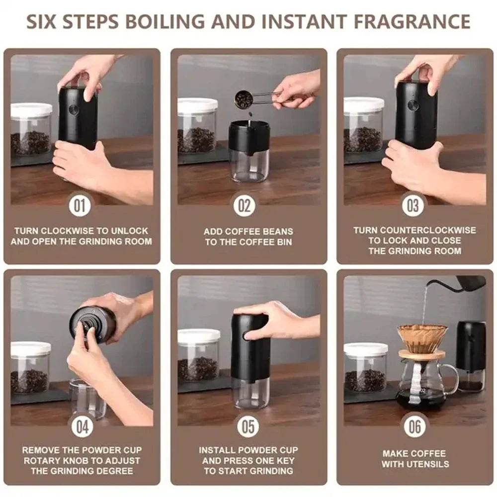 Portable Electric Coffee Grinder 1800mAh - Loft&Timber