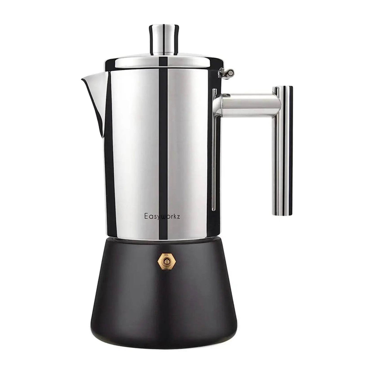 Stovetop Espresso Maker Stainless Steel Italian Coffee Machine Maker 4Cup 6.8 oz Induction Moka Pot - Loft&Timber