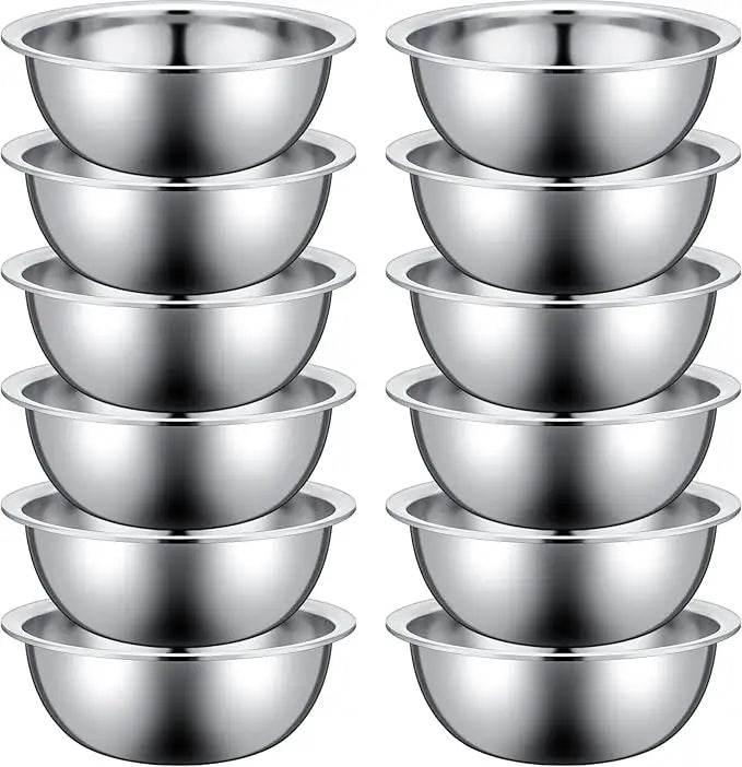 Set of 12 Stainless Steel Mixing Bowls - Loft&Timber