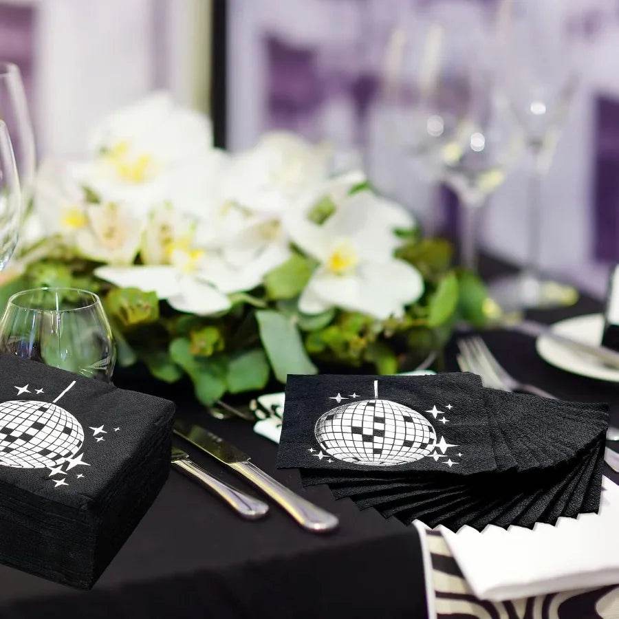 80 Pack Disco Cocktail napkins - Loft&Timber