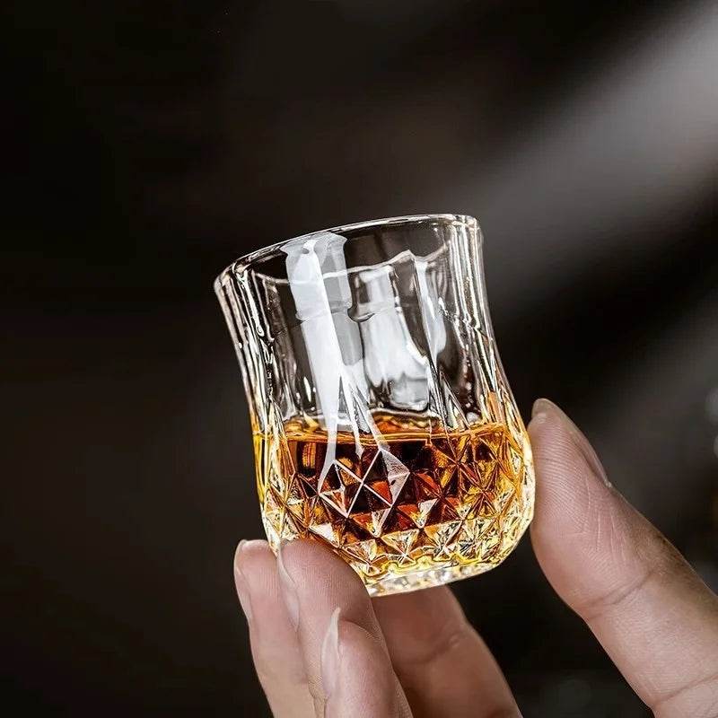 6Pcs Whiskey Glass Cup Rum Liqueur Mini Shot Glass Creative Diamond Shaped - Loft&Timber