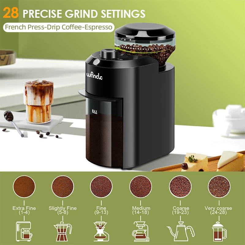 Wancle Electric Burr Coffee Grinder - Loft&Timber