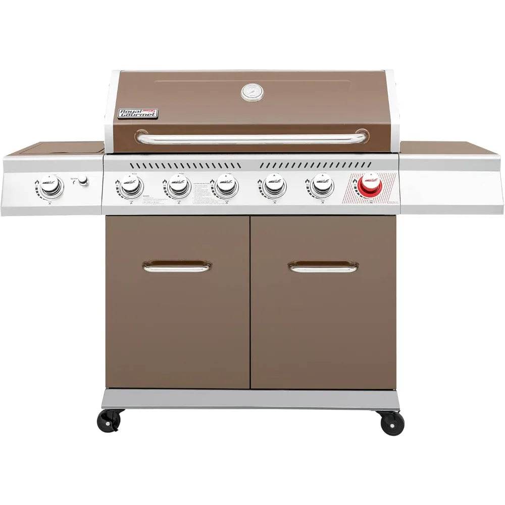 6-Burner Propane Gas Grill with Sear and Side Burners, 74,000 BTUs - Loft&Timber