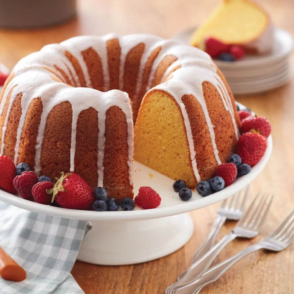 Premium 6 Inch Non Stick Steel Bundt Cake Fluted Tube Baking Pan - Loft&Timber