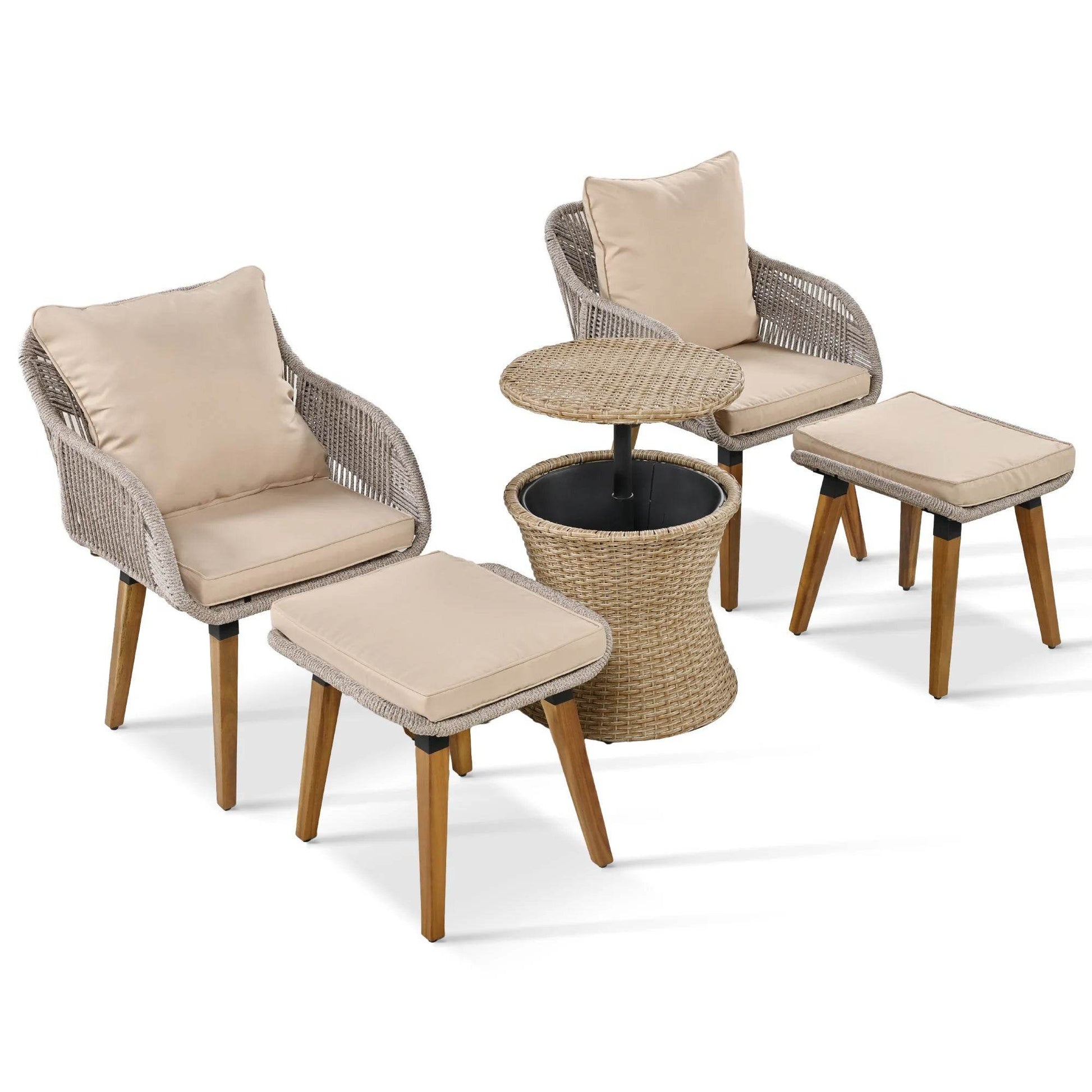 5 Pieces Outdoor Patio Furniture Set - Loft&Timber