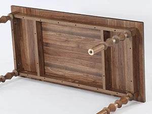 Tribesigns 62” Wood Patio Table for 4-6 People - Loft&Timber